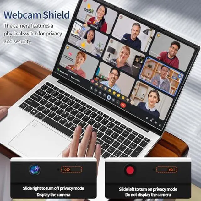 Alt view image 5 of 5 - BINTEC 17.3 inch Laptop Computer,Celeron N5095 (Up to 2.9 GHz) Processor, 16GB RAM DDR4 512G SSD, Large FHD IPS Display,Wi-Fi, HDMI, Webcam, Backlit Keyboard,Windows 11 Silver Laptop (16G+512G SSD)