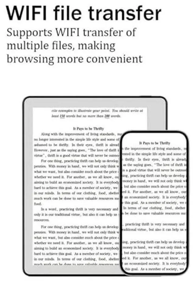 Alt view image 4 of 5 - E Book Reader, BK576 5.76 Inch Touch Screen Open Paper Tablet, Eye Friendly 1GB 16GB E Ink Tablet, epub Reader for Android 8.1, Includes Protective Case, Pen