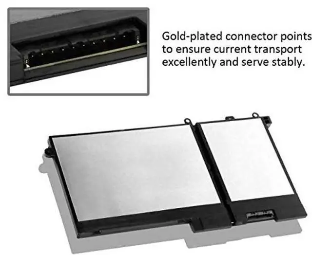 Alt view image 3 of 3 - DELL 93FTF Laptop Battery Compatible with Dell Precision 15 3520 3530 Latitude E5280 E5480 E5580 E5490 E5590 E5480 E5290 E5591 E5491 Series D4CMT 4YFVG 83XPC 083XPC 11.4V 51Wh black 9.5inch