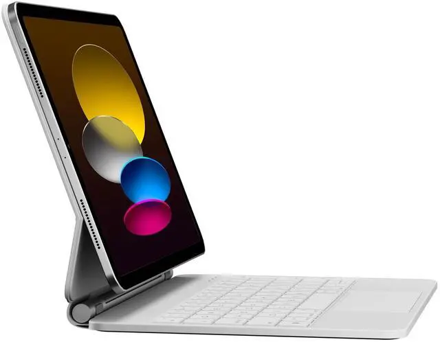 Alt view image 2 of 5 - edaiser Wireless Magic Keyboard Case for Apple iPad 11th Gen (A16) 2025 & iPad 10th Generation 10.9-inch: Smart Multi-Touch Trackpad, RGB Backlit, Off White