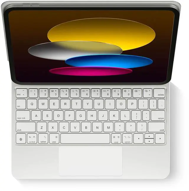 Main image of edaiser Wireless Magic Keyboard Case for Apple iPad 11th Gen (A16) 2025 & iPad 10th Generation 10.9-inch: Smart Multi-Touch Trackpad, RGB Backlit, Off White