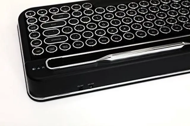 Alt view image 2 of 5 - Penna Bluetooth Keyboard with Black Chrome Keycap(US Language) (Switch-Cherry Mx Brown, Matte Black)