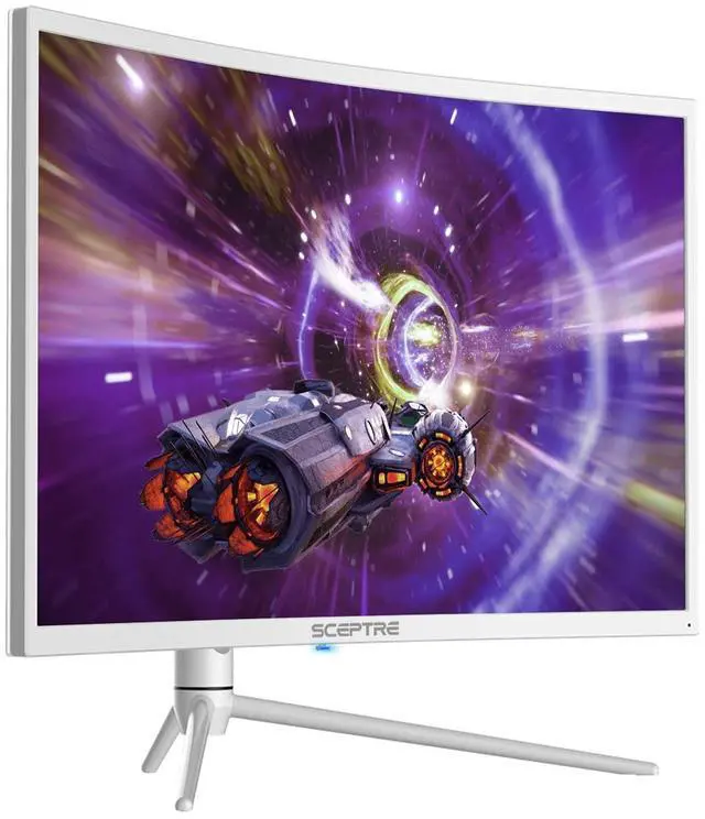 Main image of Sceptre Curved 32-inch QHD Gaming Monitor 2560 x 1440 up to 165Hz 144Hz 1ms HDR1000 99% sRGB, Light Sensor Height Adjustable DP HDMI USB Type C 3.1 Build-in Speakers Nebula White (C325B-QWN168W)