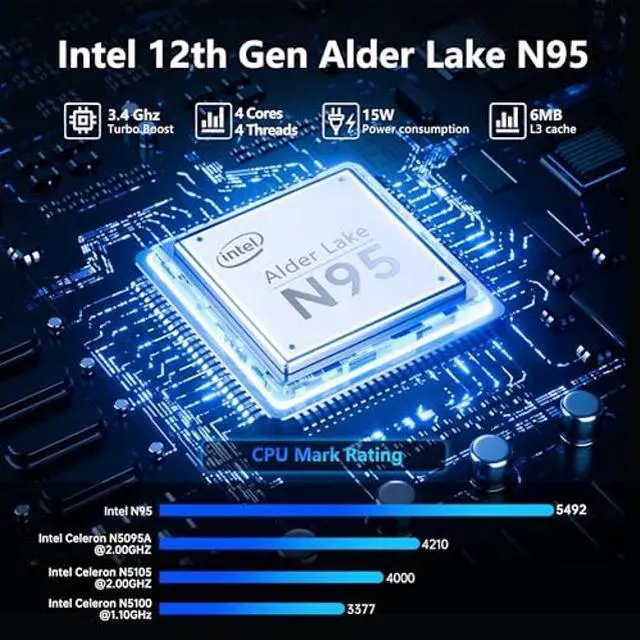 Alt view image 2 of 5 - FUNYET Gaming Laptop, 16 Inch FHD Display (1920 x 1200), N95 Laptop Computer (up to 3.4GHz), 16GB RAM 512GB SSD, Supports 180 Angle Opening, Bluetooth, Backlit Keyboard, Windows 11 Pro