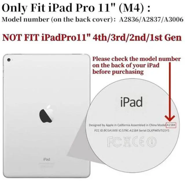 Alt view image 2 of 5 - kaidisen 360deg Rotatable Keyboard Compatible with iPad Pro 11 inch (M4, 2024) Keyboard Case with Touchpad and 7 Color Backlight Foldable Backlit 360 Rotating,Black