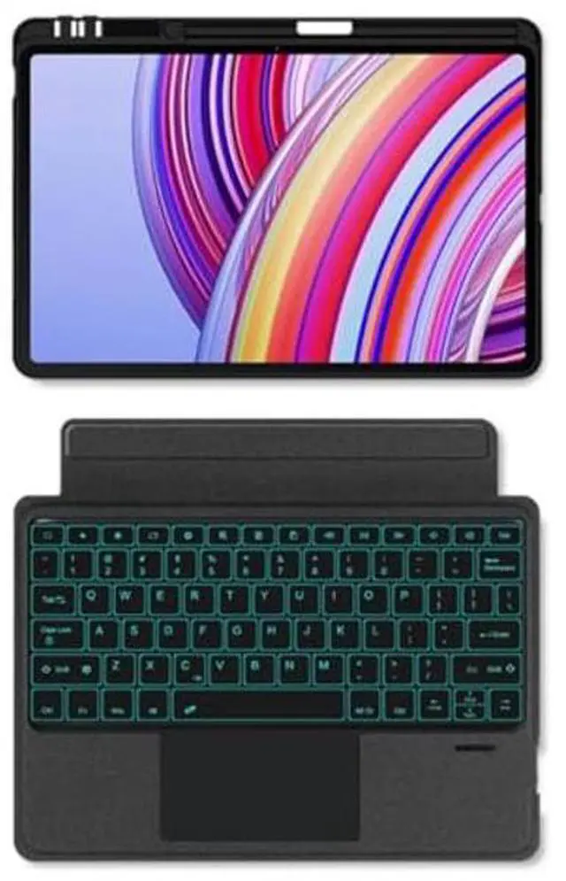 Alt view image 3 of 5 - kaidisen Backlit Keyboard Case for Xiaomi Poco Pad/Redmi Pad Pro 12.1" Keyboard with Touchpad Portrait Mode Backlight Magnetic Detachable Touch Keyboard Case