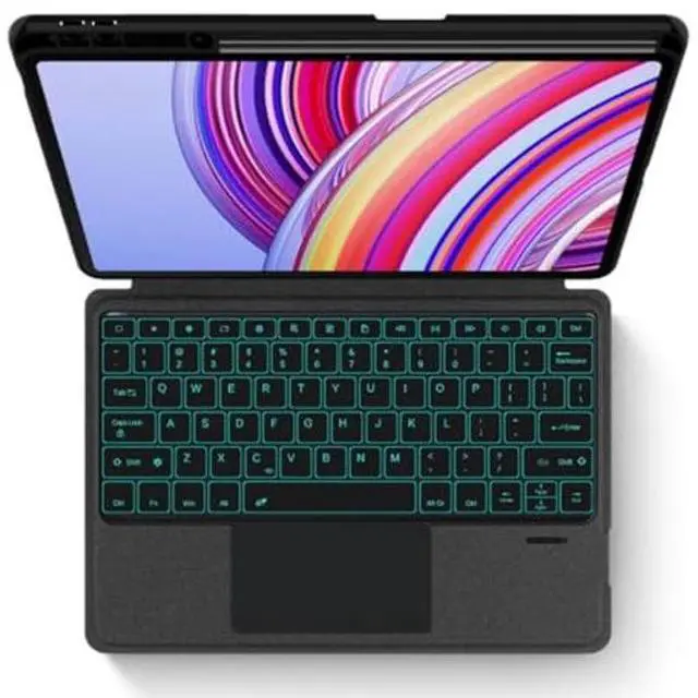 Alt view image 4 of 5 - kaidisen Backlit Keyboard Case for Xiaomi Poco Pad/Redmi Pad Pro 12.1" Keyboard with Touchpad Portrait Mode Backlight Magnetic Detachable Touch Keyboard Case