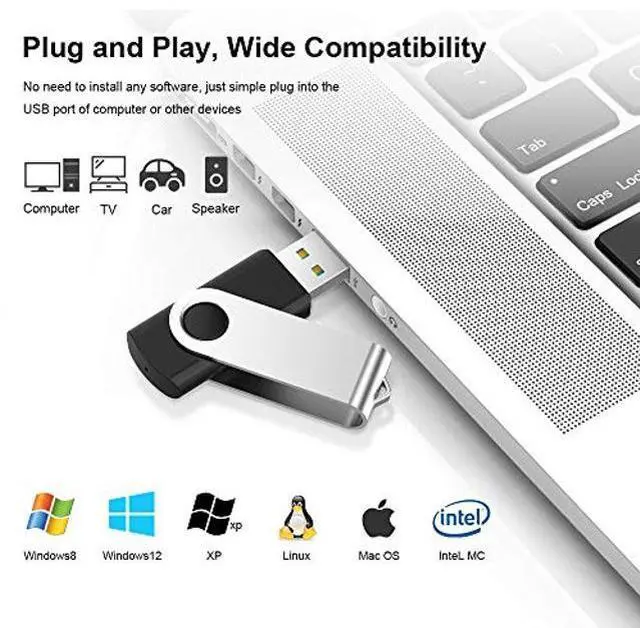 Alt view image 3 of 5 - KEXIN 2GB 100 Pack USB Flash Drive - Thumb Drive with LED Indicator - Black