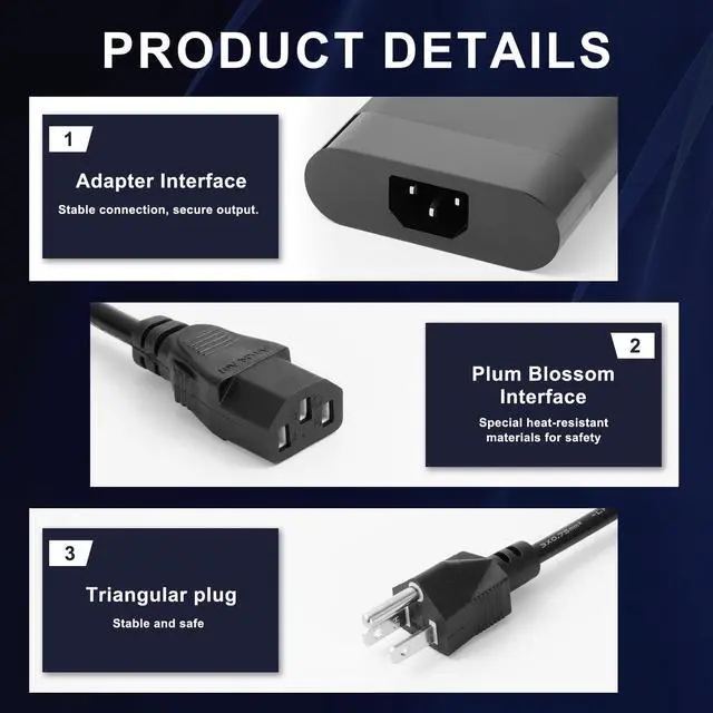 Alt view image 4 of 5 - KTDYSPQ 230W for HP Laptop Charger HP Omen 15 16 17,Victus 16, Envy 16, ZBook G8 G9 with Smart Blue Tip Power Adapter,Fast Charging, Easy to Carry, Safety and Durable