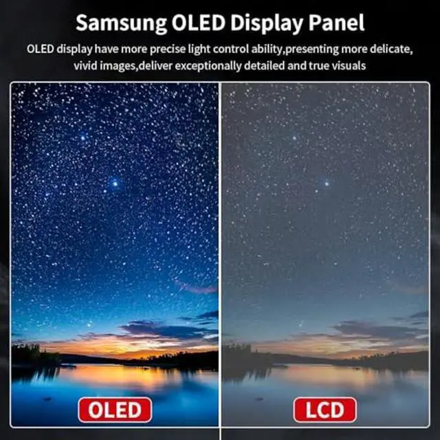 Alt view image 3 of 5 - OLED Portable Monitor 14" 2K | 2560x1440 Portable Touchscreen Display|100% DCI-P3 | 10 Bits | AES Stylus Pen Support|Ultra-Slim| Kickstand| 1Ms OLED Gaming Monitor
