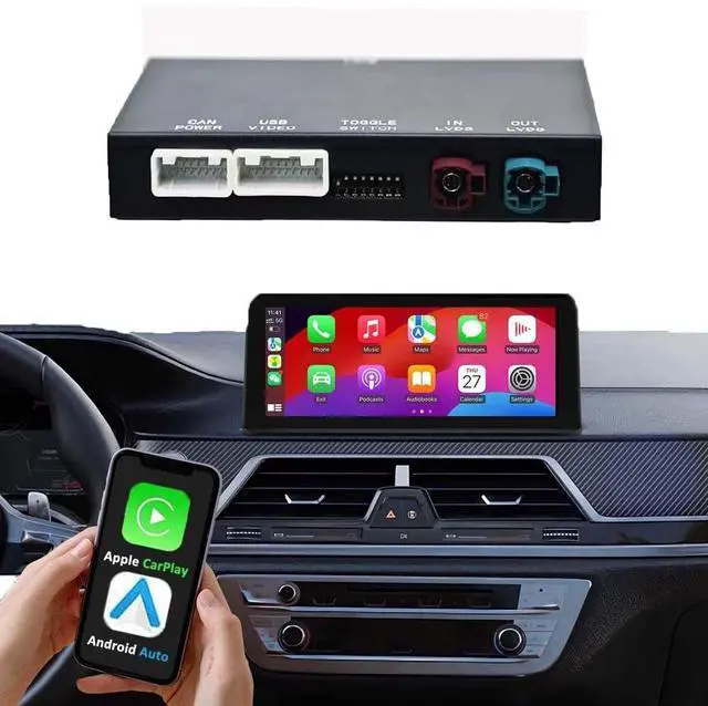Main image of NAVIVOX Carplay Android Auto Adapter for BMW NBT System Wireless Carplay Retrofit Decoder with 1 2 3 4 5 6 7 X1 X3 X4 X5 X6 Series Support Airplay Mirror Link, GPS/Navigation, Reverse Camera