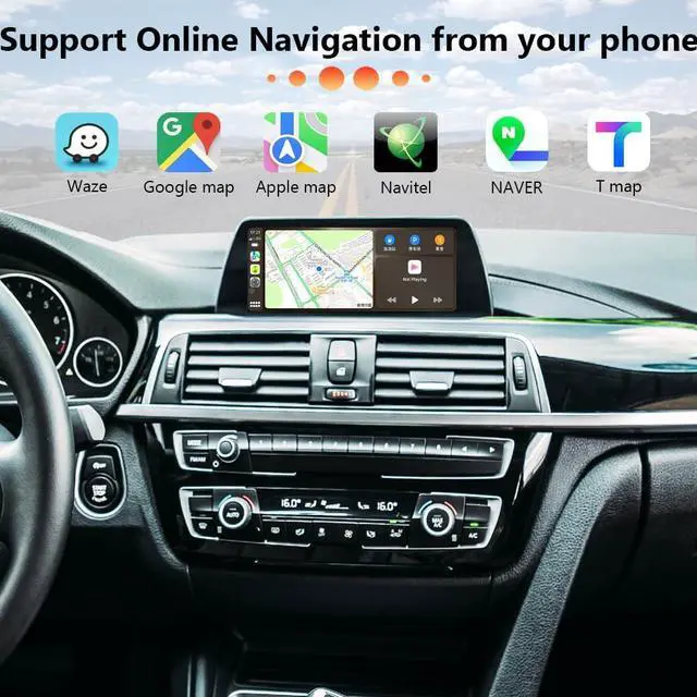 Alt view image 4 of 5 - NAVIVOX Carplay Android Auto Adapter for BMW NBT System Wireless Carplay Retrofit Decoder with 1 2 3 4 5 6 7 X1 X3 X4 X5 X6 Series Support Airplay Mirror Link, GPS/Navigation, Reverse Camera