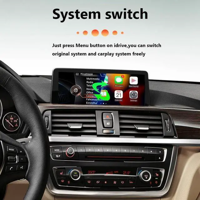 Alt view image 3 of 5 - NAVIVOX Carplay Android Auto Adapter for BMW NBT System Wireless Carplay Retrofit Decoder with 1 2 3 4 5 6 7 X1 X3 X4 X5 X6 Series Support Airplay Mirror Link, GPS/Navigation, Reverse Camera