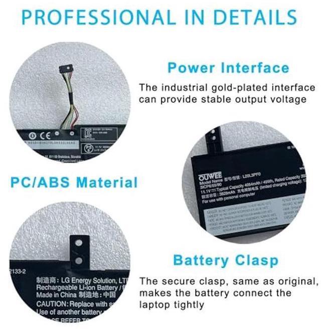 Alt view image 4 of 5 - OUWEE L20L3PF0 Laptop Battery Compatible with Lenovo IdeaPad 3-14ITL6 3-15ITL6 3-17ITL6 S14 V14 V15 V17 G2-ITL G3-IAP K14 Series L20M3PF0 SB11B36274 5B11B36279 L20C3PF0 SB11B36277 5B11B36275 5B11B3628