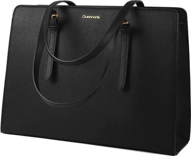 Main image of Queenoris PVC Laptop Bag for Women 15.6 Inch Computer Bags Work Bag Business Teacher Office Tote bag Travel Briefcase