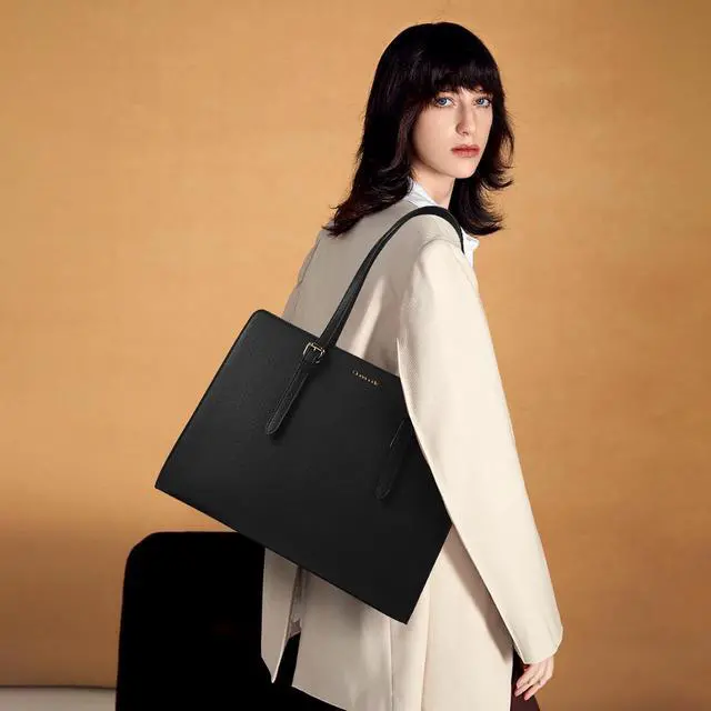 Alt view image 3 of 5 - Queenoris PVC Laptop Bag for Women 15.6 Inch Computer Bags Work Bag Business Teacher Office Tote bag Travel Briefcase