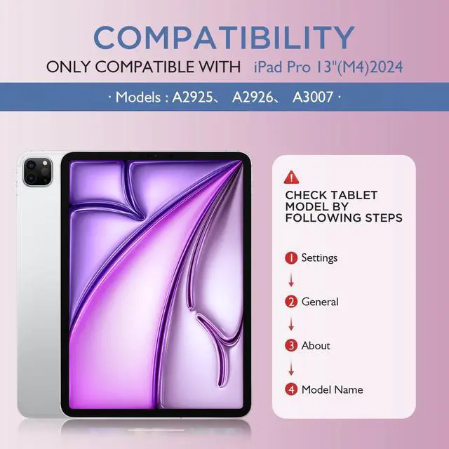 Alt view image 2 of 5 - riwezox Magnetic Case for iPad Pro 13" 2024 with Backlit Keyboard|Magnets Stays Secure on Trains/Flights|Magic Keyboard Case Compatible ONLY 2024 13inch M4 Models:A2925/ A2926 (DO NOT Fit 2022!)