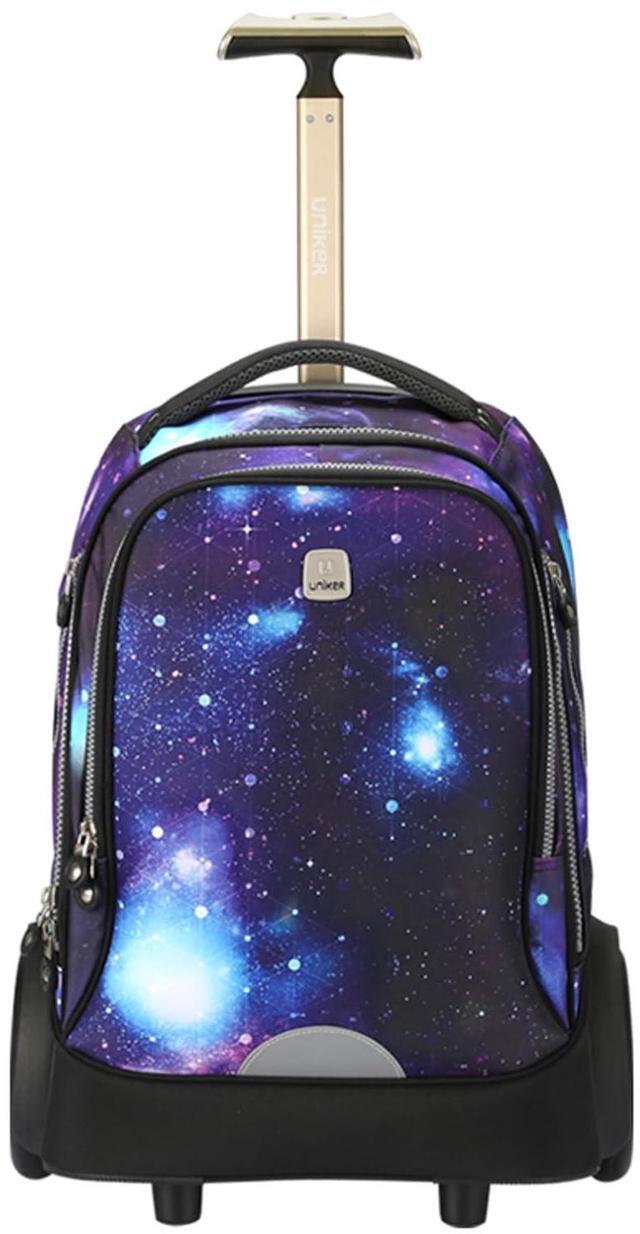 Alt view image 5 of 5 - UNIKER Rolling Laptop Bag for 15.6 Inch Laptop, Roller Bag,Backpack with Wheels,20 Inch Wheeled Computer Bag, T5- Galaxy
