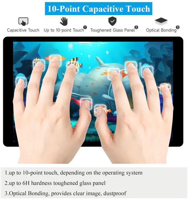 Alt view image 4 of 5 - 7inch DSI LCD Compatible with Raspberry Pi 5/4B/CM4/3B+/3A+/3B/Compute Module 5/CM5/CM4/CM3+/CM3, 1280 x 800 Capacitive Touch Screen IPS Display, Optical Bonding Toughened Glass Panel, 10-Point Touch