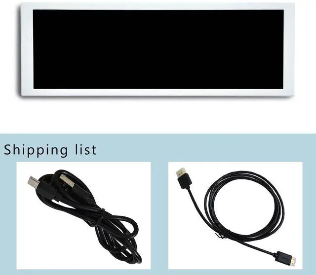 Alt view image 5 of 5 - VSDISPLAY 7.84 Inch 1280x400 IPS Mini Monitor Stretched Bar LCD Display with White Case as PC/Computer/Laptop Speed Temperature AIDA64 CPU GPU Monitoring Secondary Screen