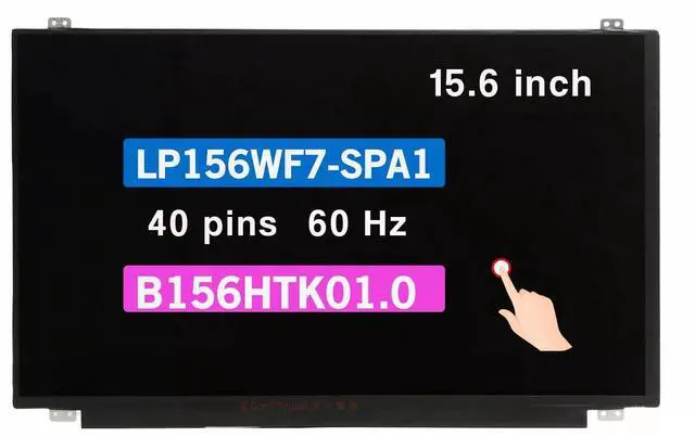 Main image of 15.6" LCD Toucn Screen Replacement B156HTK01.0 LP156WF7(SP)(A1) for Dell 0FNDC6 FBDC6 Display Panel FHD 1920(RGB)x1080 40 pins 60HZ