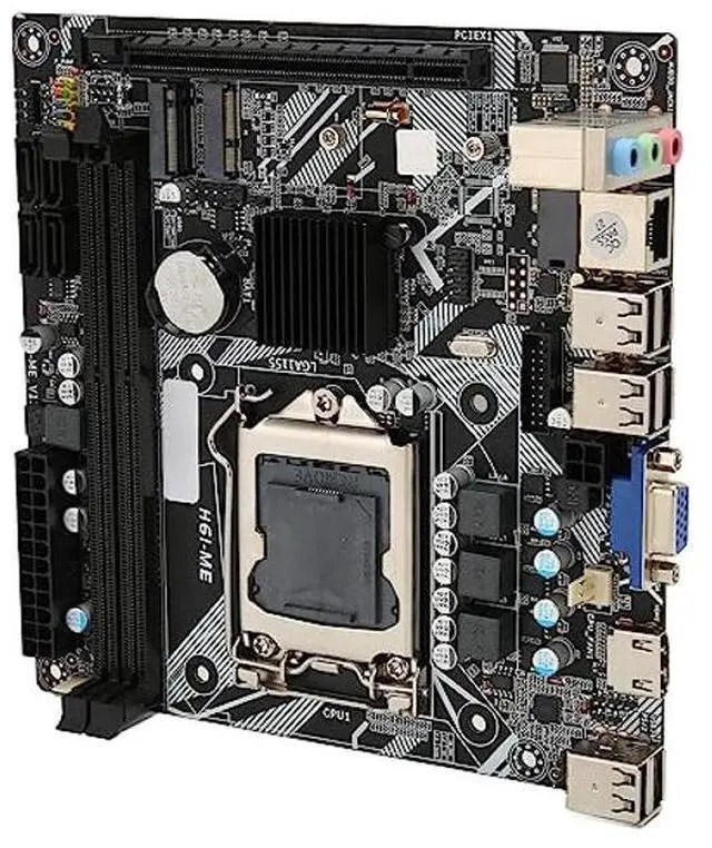 Alt view image 5 of 5 - Mini ITX Motherboard, H6 ME Channel DDR3 Motherboard with LGA 1155 CPU Slot, VGA, M.2, NVME M.2, DEBUG Pin USB2.0 Gaming Motherboard, PCIe 16X