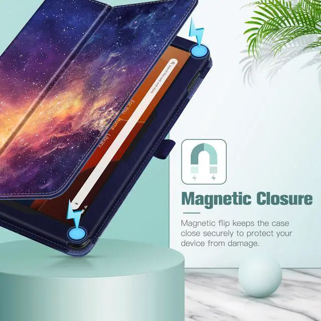 Alt view image 5 of 5 - Fintie Folio Case for All-New  Fire HD 10 and 10 Plus Tablet (13th/11th Generation, 2023/2021 Release) - Slim Fit Standing Cover with Auto Sleep/Wake, Galaxy