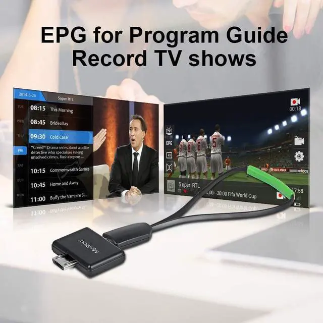 Alt view image 3 of 5 - MyGica Mirco USB TV Tuner Card, Watching ATSC Digital TV Anywhere, Freeview HD TV Receiver, Recast Wireless HDTV Stick Tuner Adapter, USB TV Antenna for Android Phone Tablet PC Pad, No Internet Need