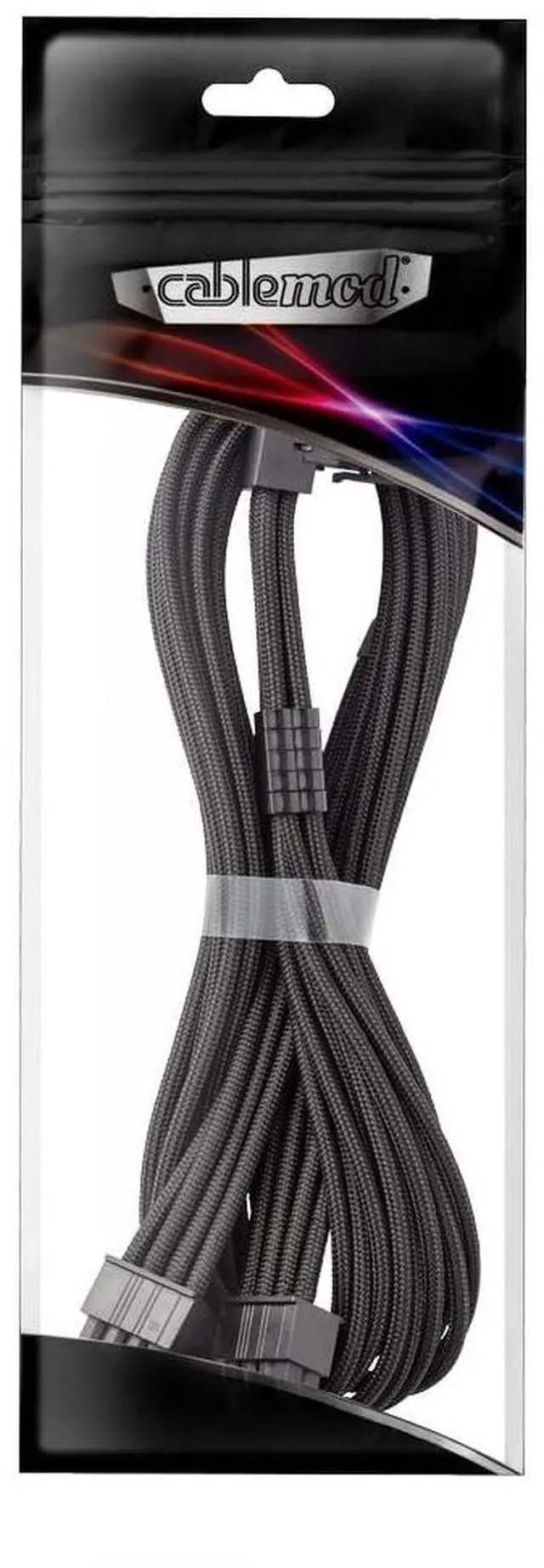 Alt view image 4 of 4 - CableMod C-Series Pro ModFlex Sleeved 12V-2x6 12VHPWR 90deg StealthSense PCIe Cable for Corsair Type 4 / Type 3 - Variant B (Black, 16-pin to Dual 8-pin, 60cm)