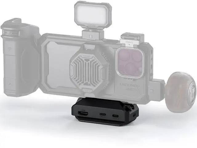 Main image of Tilta Khronos Quick Release USB-C Hub - Black | Enhanced Connectivity | Audio Monitoring | Secure Mounting | Video Output TK-QRUH-B