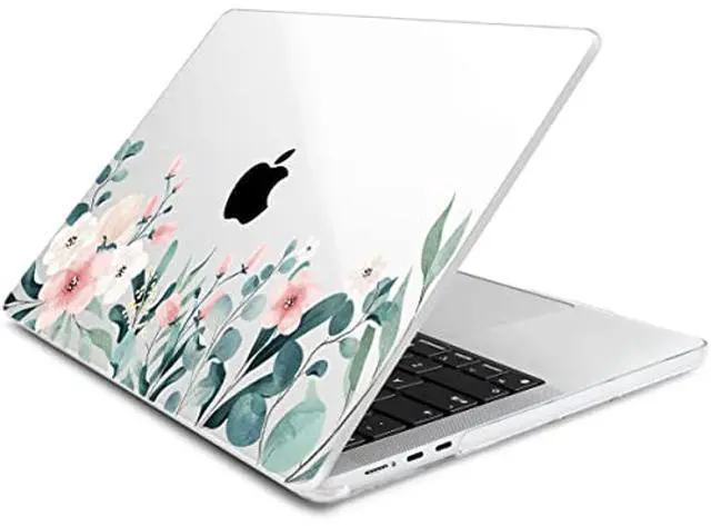 Alt view image 2 of 5 - Batianda Compatible with New MacBook Air 13 inch Case 2025 2024 2022 M4/M3/M2 Chip Model A3240/A3113/A2681, Plastic Clear Hardshell Keyboard Cover & USB-C OTG Adapter, Leaves and Flowers