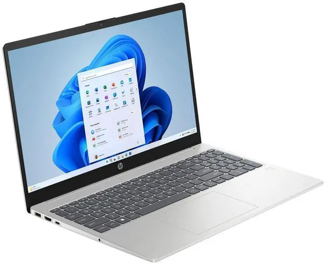 Alt view image 2 of 5 - HP 15.6 inch FHD Laptop | Intel Core i3-N305 Processor | Intel UHD Graphics| Fingerprint | Silver | 8GB RAM | 256GB SSD | Windows 11 Home | Bundle with 64GB USB Flash Drive