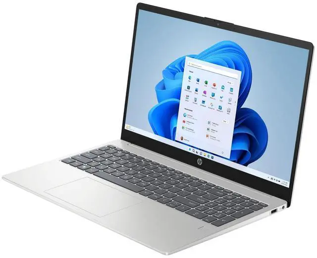 Alt view image 3 of 5 - HP 15.6 inch FHD Laptop | Intel Core i3-N305 Processor | Intel UHD Graphics| Fingerprint | Silver | 8GB RAM | 256GB SSD | Windows 11 Home | Bundle with 64GB USB Flash Drive