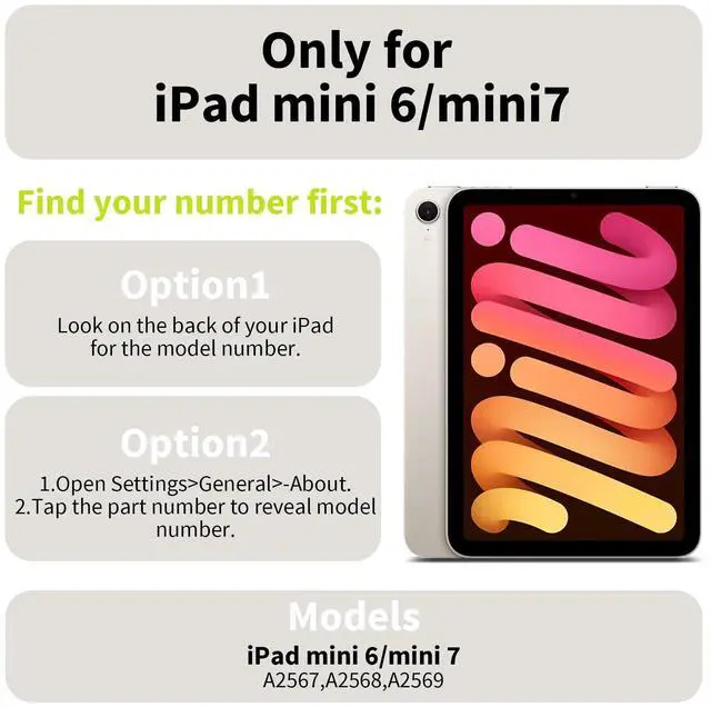 Alt view image 2 of 5 - Origami for 2021 iPad mini 6 8.3" & 2024 iPad mini 7 (A17 pro) 8.3" - Lilac