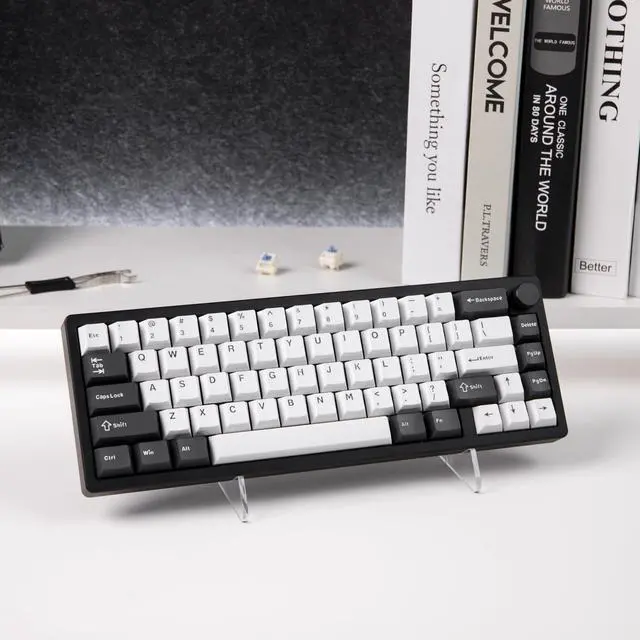 Alt view image 5 of 5 - EPOMAKER Galaxy65 Wireless QMK/VIA Mechanical Keyboard, Ball-Catch Anodized Aluminum Custom Keyboard, Pre-Lubed Hot-Swappable Switch, RGB Backlit, Rotary Knob, 2.4Ghz/BT/Type-C (Black)