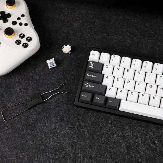 Alt view image 3 of 5 - EPOMAKER Galaxy65 Wireless QMK/VIA Mechanical Keyboard, Ball-Catch Anodized Aluminum Custom Keyboard, Pre-Lubed Hot-Swappable Switch, RGB Backlit, Rotary Knob, 2.4Ghz/BT/Type-C (Black)