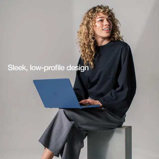 Alt view image 2 of 5 - Incase Dots Hardshell with Makrolon® - MacBook Air 13 inch Case - 2022, 2021, 2020, 2019, 2018, M1 - MacBook Case, Laptop Cover, Protective Hard Shell, Scratch Resistant, Lightweight - Cobalt