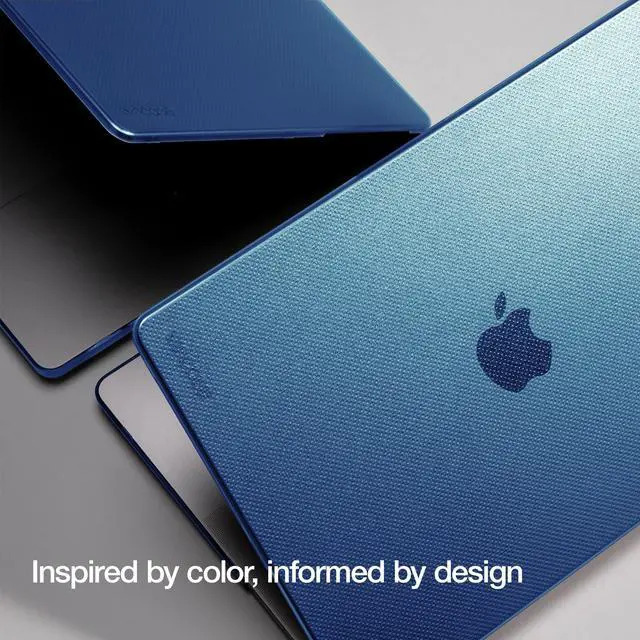 Alt view image 4 of 5 - Incase Dots Hardshell with Makrolon® - MacBook Air 13 inch Case - 2022, 2021, 2020, 2019, 2018, M1 - MacBook Case, Laptop Cover, Protective Hard Shell, Scratch Resistant, Lightweight - Cobalt