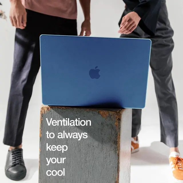 Alt view image 5 of 5 - Incase Dots Hardshell with Makrolon® - MacBook Air 13 inch Case - 2022, 2021, 2020, 2019, 2018, M1 - MacBook Case, Laptop Cover, Protective Hard Shell, Scratch Resistant, Lightweight - Cobalt