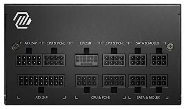 Alt view image 3 of 5 - MSI MAG A850GL PCIE 5.1 & ATX 3.1 Gaming Power Supply - Full Modular - 80 Plus Gold Certified 850W - Compact Size - ATX PSU - 10 Year Warranty