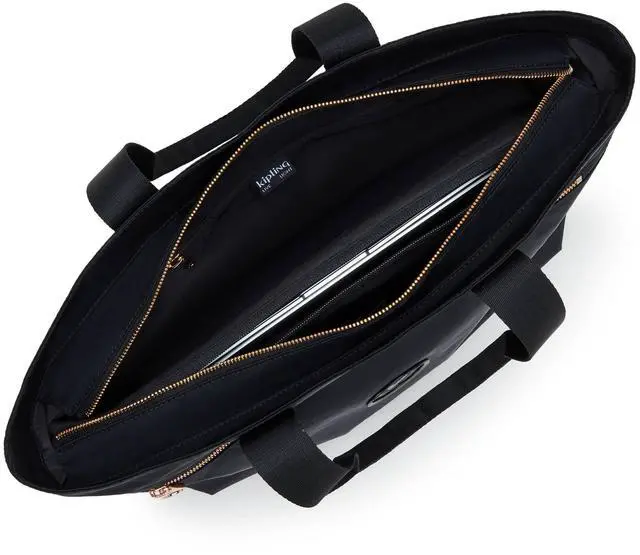 Alt view image 3 of 5 - Kipling Colissa Zip 15" Laptop Tote Bag Blck Rose Spice