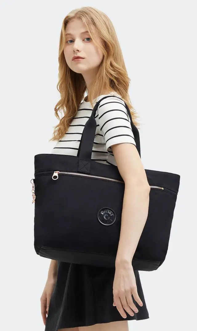 Alt view image 5 of 5 - Kipling Colissa Zip 15" Laptop Tote Bag Blck Rose Spice