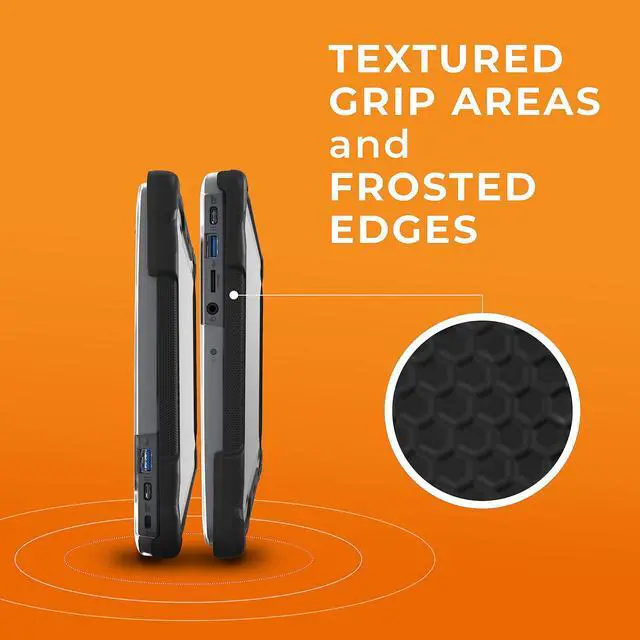 Alt view image 3 of 5 - Gumdrop SlimTech Case Fits Acer Chromebook 511 (C736) Clamshell - Durable, Lightweight, Shockproof, Drop Tested and Reliable Device Protection for Kids, K-12 Students, Classroom and School Use - Black