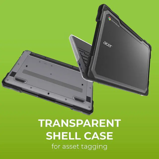 Alt view image 4 of 5 - Gumdrop SlimTech Case Fits Acer Chromebook 511 (C736) Clamshell - Durable, Lightweight, Shockproof, Drop Tested and Reliable Device Protection for Kids, K-12 Students, Classroom and School Use - Black