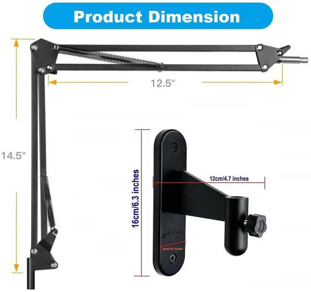 Alt view image 4 of 5 - Facecam Webcam Wall Mount Stand Holder for Elgato facecam MK.2, facecam pro, facecam webcams