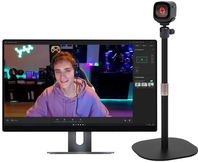 Alt view image 4 of 5 - AceTaken Tabletop Webcam Stand, 18'' Heavy-Duty Webcam Tripod Holder Compatible with Anker PowerConf-C200,AnkerWork-C310 Webcams and Nebula Capsule GTV/Laser/Air Projectors