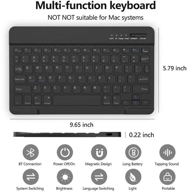 Alt view image 5 of 5 - aMZCaSE for iPad Air11 inch Case with Keyboard(M3/M2, 2025/2024), iPad Pro 11 inch Air 5th 4th Generation Case with Keyboard,Detachable Folio Cover for iPad Pro 11 (4th/3rd/2nd/1st),Pen Hold,Black