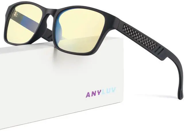 Main image of ANYLUV Mens Blue Light Glasses Lightweight Anti Blue Light Blocking Computer Gaming Glasses Eyes Protection with Carbon Fiber Decoration