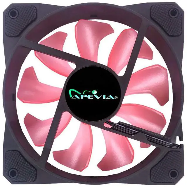 Alt view image 4 of 5 - APEVIA CO1012L-PK Cosmos 120mm Pink LED Ultra Quiet Case Fan with 16 LEDs & Anti-Vibration Rubber Pads (10 Pack)