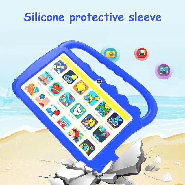 Alt view image 4 of 5 - Kids Tablet, Android Toddler Tablet 7 inch Tableta for Kids, 4GB RAM 32GB ROM Supports 1TB Expansion, WiFi-6 Dual Camera 7" IPS Safety Eye Protection Screen Parental Control, Latest Model Kid Tablets